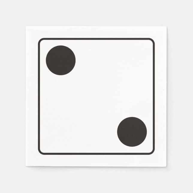 Serviette En Papier Numéros DICE des pips 2 + votre backgr. (Devant)