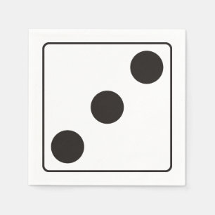 Serviette En Papier Numéros DICE des pips 3 + votre backgr.