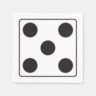 Serviette En Papier Numéros DICE des pips 5 + votre backgr.
