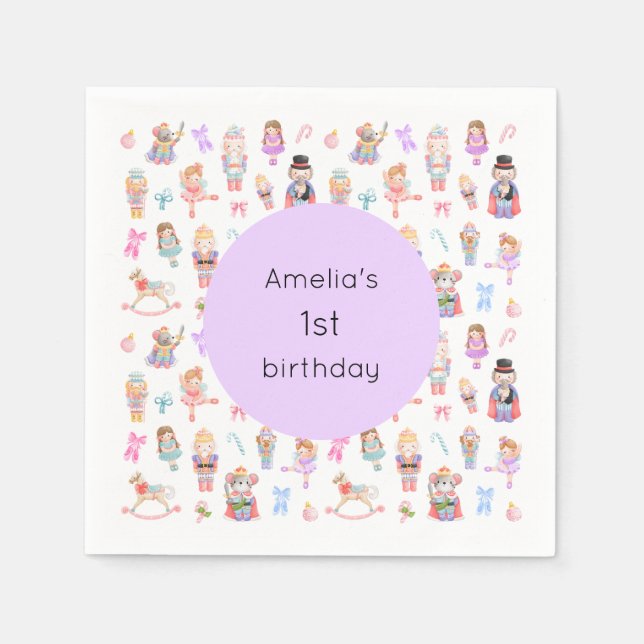 Serviette En Papier Nutcracker Anniversaire (Devant)