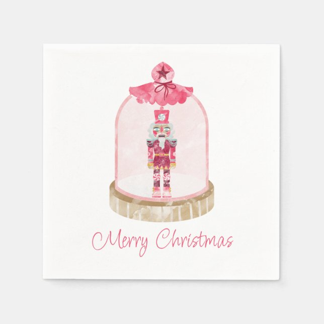 Serviette En Papier Nutcracker Toy Soldier Fête de Vacances (Devant)