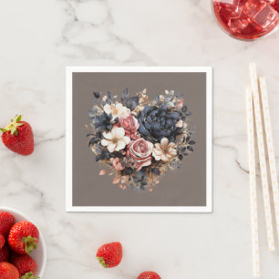 Serviette En Papier Nutshell Brown Marine White Rose Douche