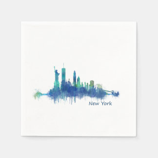 Serviette En Papier NYC New York Skyline v5