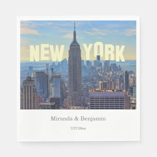 Serviette En Papier NYC Skyline ESB WTC 2C L (Devant)