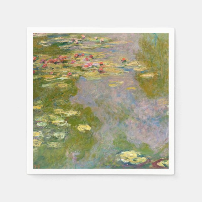 Serviette En Papier Nymphéas par Claude Monet  (Devant)