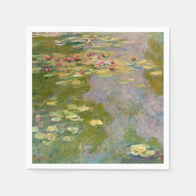 Serviette En Papier Nymphéas par Claude Monet  (Devant)