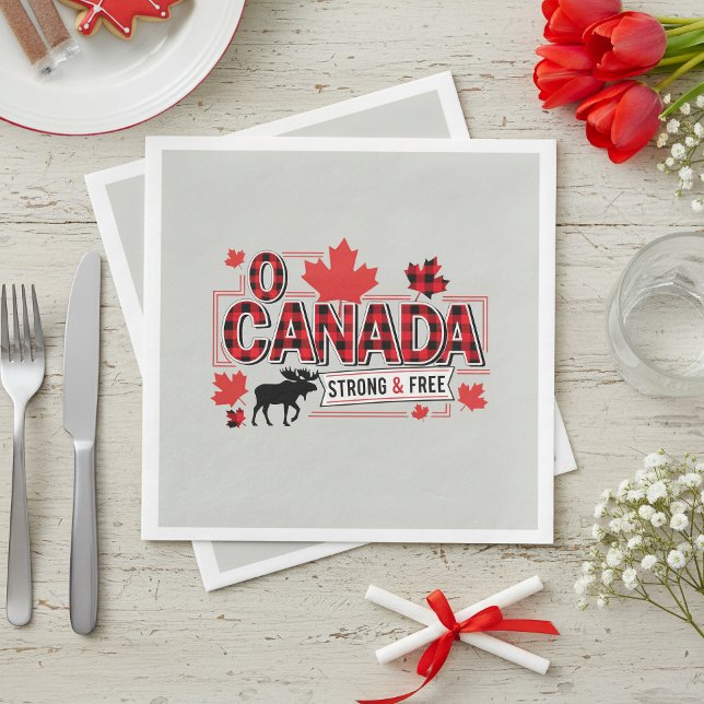 Serviette En Papier Ô Canada Fort & Libre ID1314 (Créateur téléchargé)