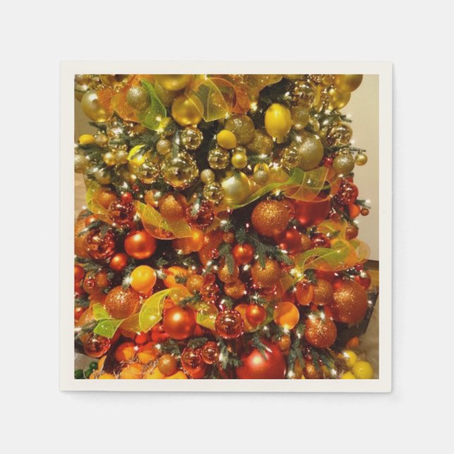 Serviette En Papier O Citrus Tree Photo Cocktail Napkins De Floride (Devant)