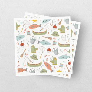 Serviette En Papier O-Fish-Ally Un Anniversaire de 1ère Pêche Enfants