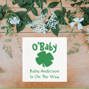 Serviette En Papier O'Baby St Patrick's Day Baby shower