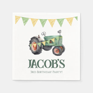 Serviette En Papier Obtenez votre tracteur 3ème anniversaire