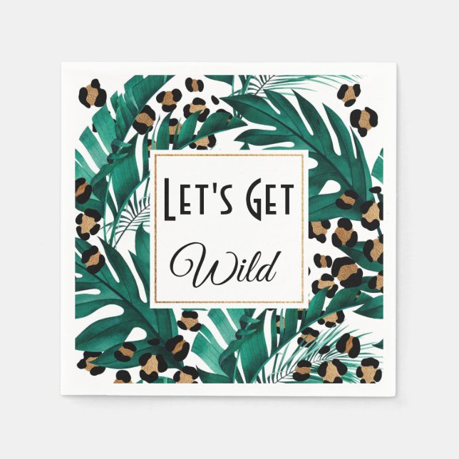 Serviette En Papier Obtenons Wild Napkins Bachelorette Décor de fête (Devant)