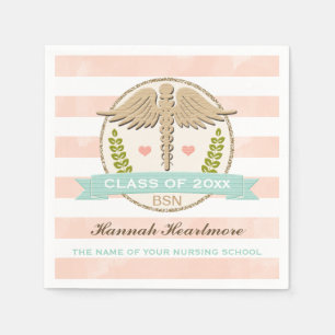 Serviette En Papier Obtention du diplôme d'Aqua et d'infirmière de