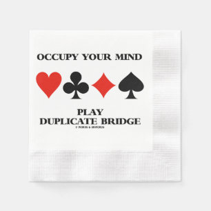 Serviette En Papier Occupez Votre Esprit Jouez au Bridge en Double Car