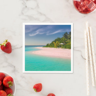 Serviette En Papier Océan aigue-marine Plage tropicale Scénique