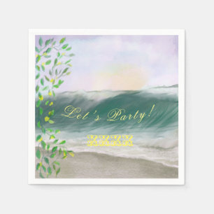 Serviette En Papier Ocean Beach Cocktail Party