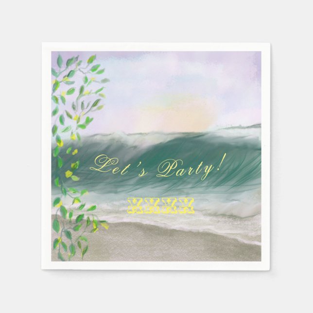 Serviette En Papier Ocean Beach Cocktail Party Fête Cocktail (Devant)