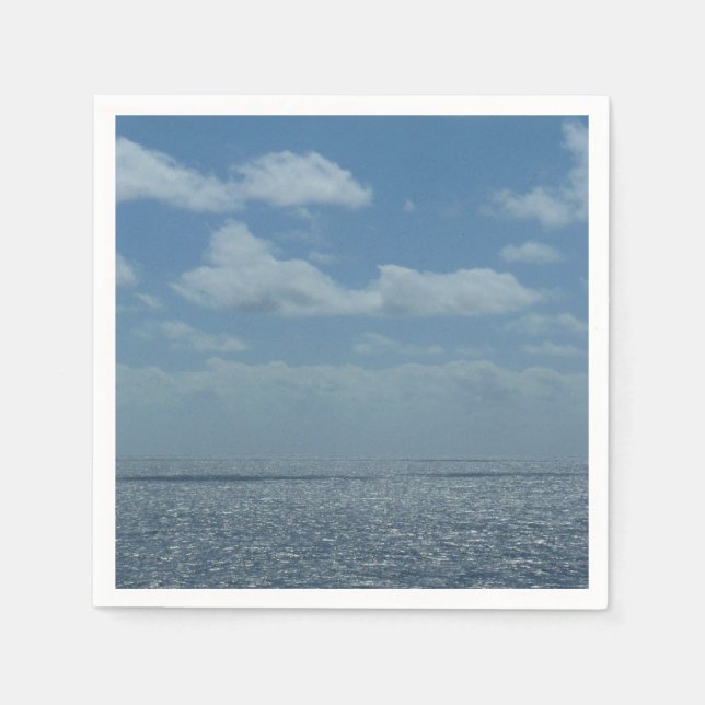 Serviette En Papier Océan bleu de la mer des Caraïbes (Devant)