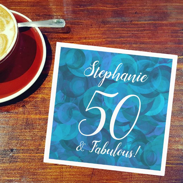 Serviette En Papier Ocean Blue 50 et fabuleuse fête d'anniversaire (Créateur téléchargé)