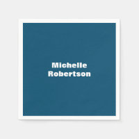 Ocean Blue Plain Minimalist Ajouter son propre nom