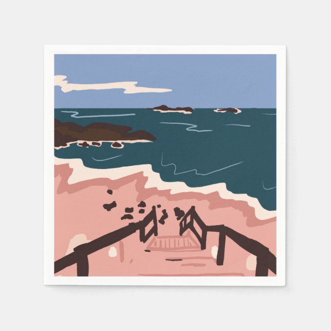 Serviette En Papier Ocean Blues (Devant)