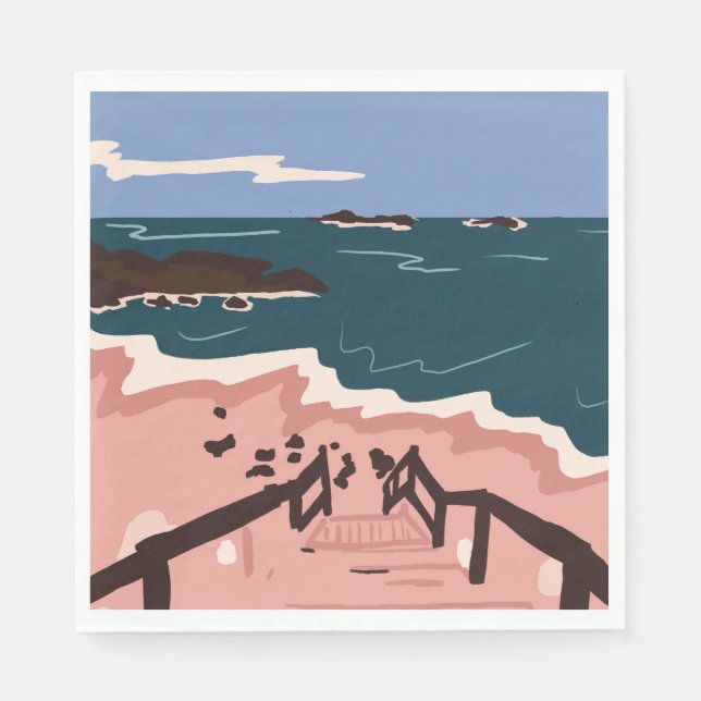 Serviette En Papier Ocean Blues (Devant)
