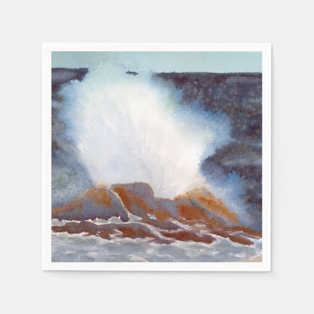 Serviette En Papier Ocean Wave Napkin (Devant)