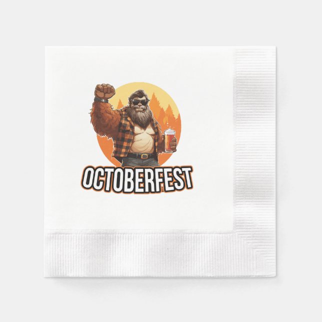 Serviette En Papier Octobrefest Bigfoot  (Devant)