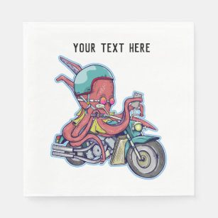 Serviette En Papier Octopus à moto