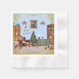 Serviette En Papier Ode to the Nutcracker Ballet Blue