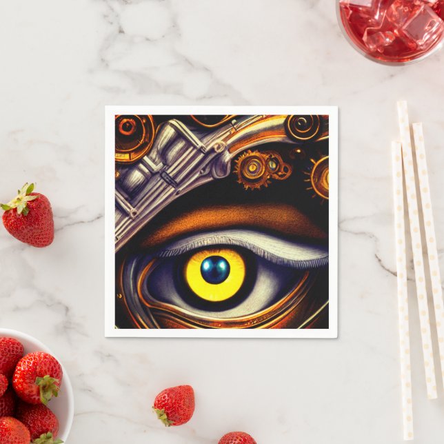 Serviette En Papier OEil Artsy (En situation)