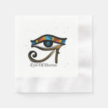 OEil de Horus sur papyrus, hiéroglyphes égyptiens