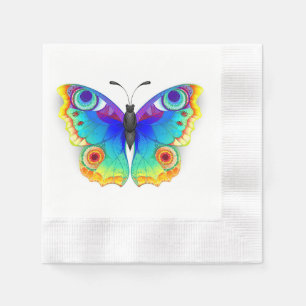 Serviette En Papier Oeil de paon arc-en-ciel