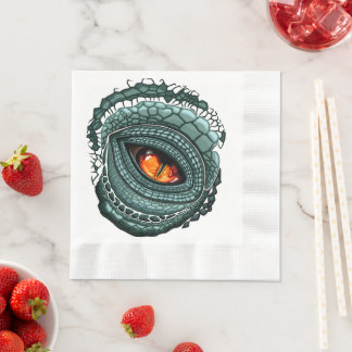 Serviette En Papier Œil de prédateur reptile primal