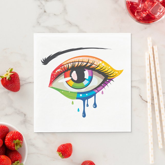 Serviette En Papier Oeil peint (Créateur téléchargé)