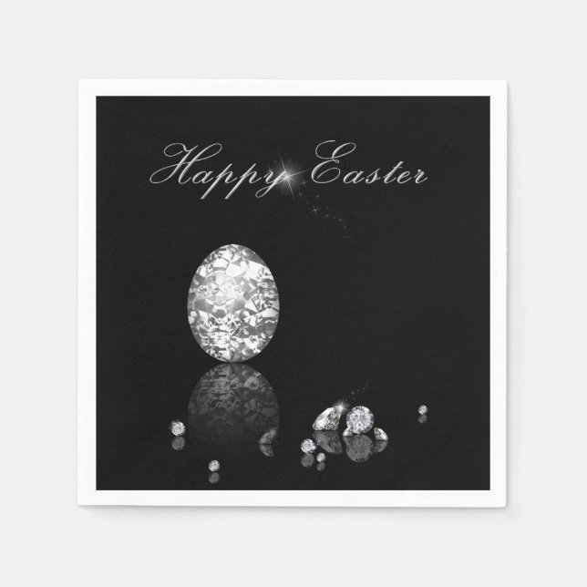 Serviette En Papier Oeuf de Pâques brillant - Papier Napkin (Devant)