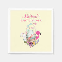 Oeuf mignon, Flamant rose rose et lapin, Aquarelle