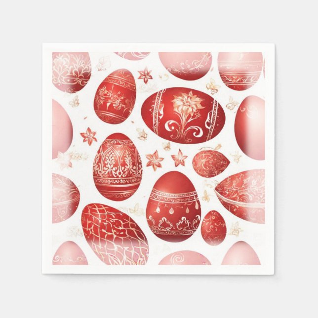 Serviette En Papier OEufs de Pâques (Devant)