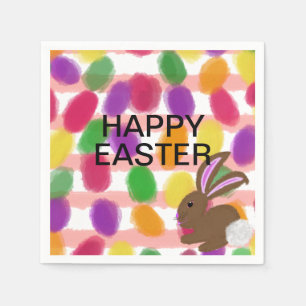 Serviette En Papier OEufs de Pâques lapin