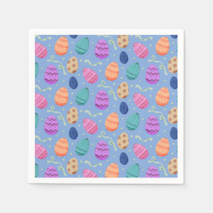Serviette En Papier Œufs de Pâques Motif Sans Couture