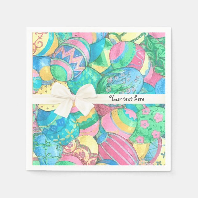 Serviette En Papier OEufs-stavaganza Pastel Oeufs de Pâques (Devant)