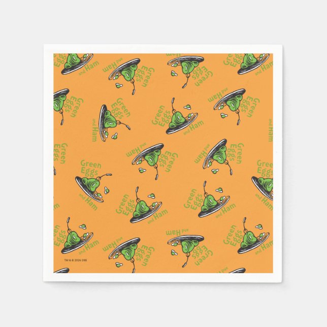 Serviette En Papier Œufs verts et jambon Modèle (Devant)