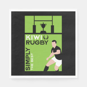 Serviette En Papier Œuvres d'art des joueurs de rugby néo-zélandais Ki