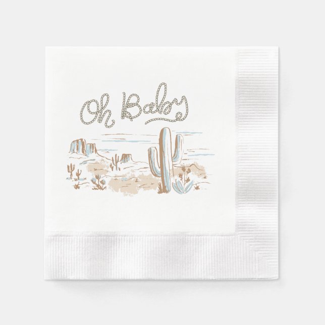 Serviette En Papier Oh Baby Cowboy Desert Napkin (Devant)