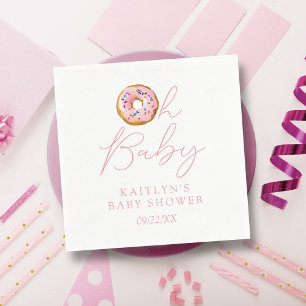 Serviette En Papier Oh Baby Donut Sprinkle Girls Baby shower