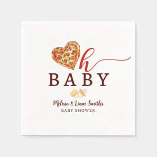 Serviette En Papier Oh Baby Pizza et Pacificateurs Baby shower serviet