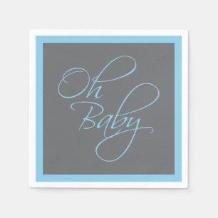 Serviette En Papier Oh Baby Posh Baby shower pour garçon