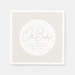 Serviette En Papier Oh bébé joli bébé vichy bleu shower