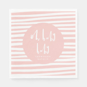 Serviette En Papier Oh bébé jumeau baby shower de fête serviettes