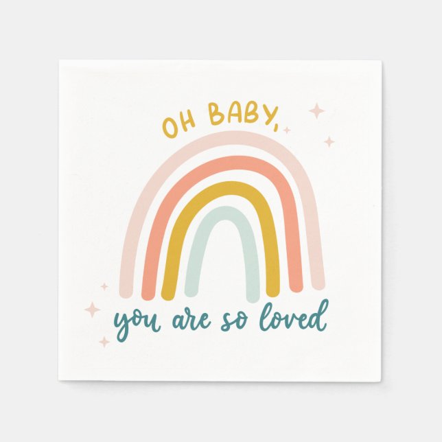 Serviette En Papier Oh Bébé, Tu Es Si Amoureux (Devant)